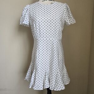 Le Bop Polka Dot Mini Dress Womens M Short Sleeve